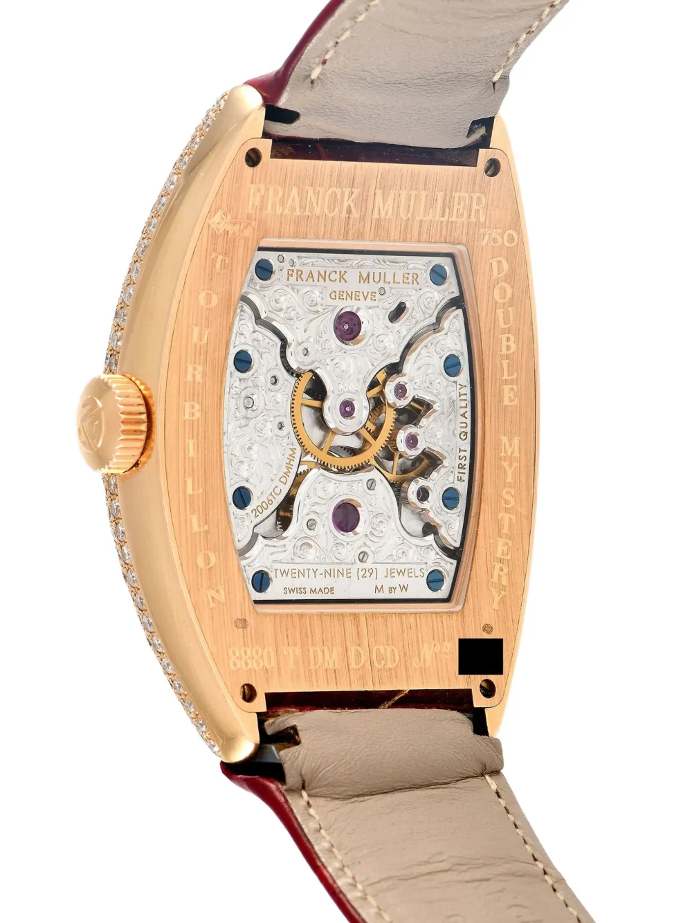 Pre-owned Franck Muller Double Mystery Tourbillon 39mm In Brown