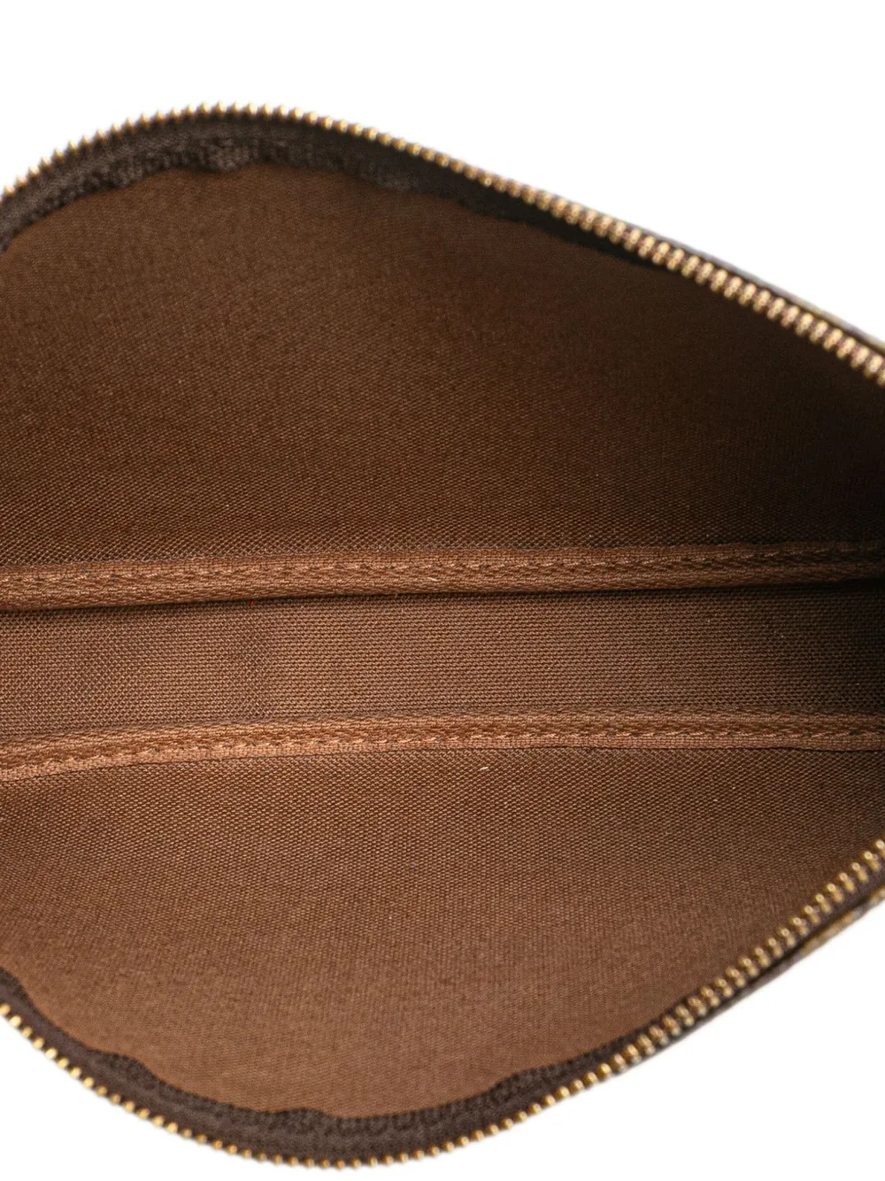 Pre-owned Louis Vuitton 2007 Monogram Pochette Accessoires Shoulder Bag In Brown