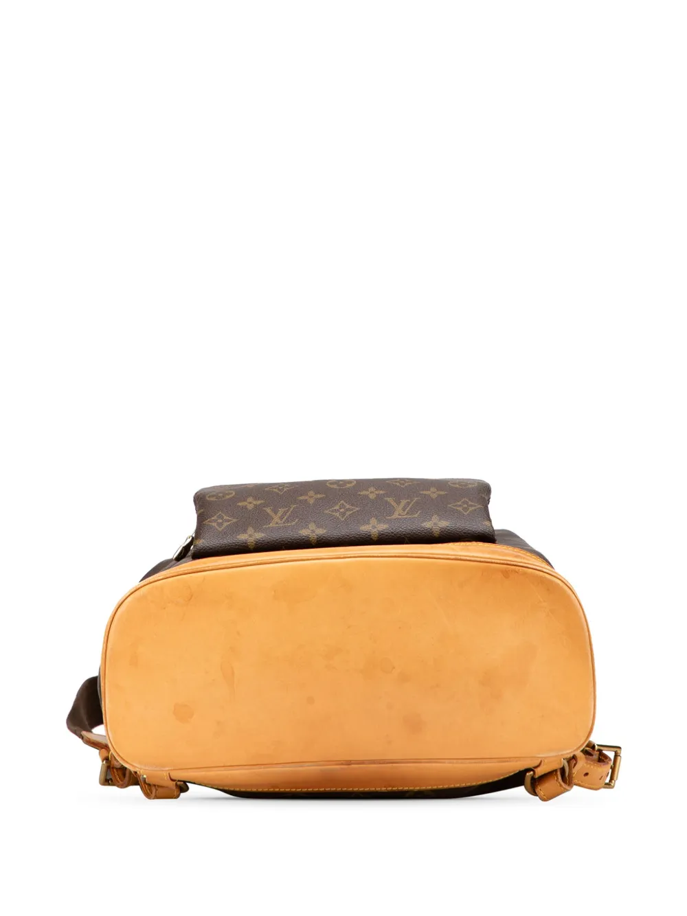 Pre-owned Louis Vuitton 1996 Monogram Montsouris Gm Backpack In Brown