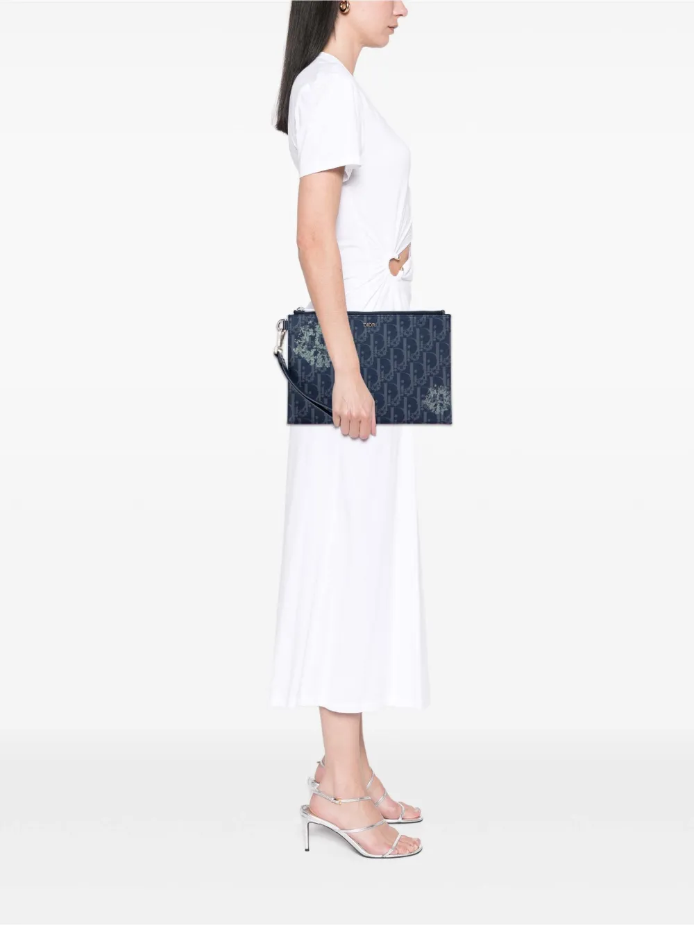 Christian Dior Pre-Owned 2023 Oblique Denim Tears A5 Flat Pouch clutch bag | Pre-Owned | Image 2