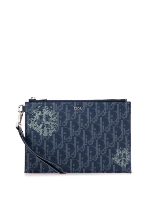 Christian Dior Pre-Owned 2023 Oblique Denim Tears A5 Flat Pouch clutch bag