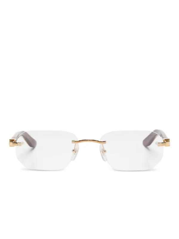 Cartier Eyewear リムレスメガネフレーム | ゴールドトーン | FARFETCH JP