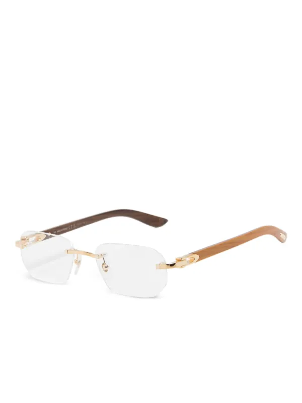 Cartier Eyewear リムレスメガネフレーム | ゴールドトーン | FARFETCH JP
