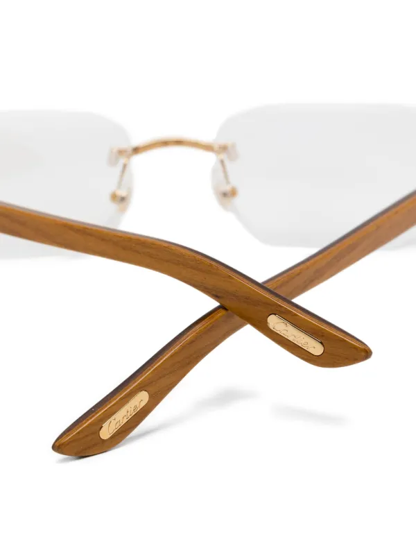 Cartier Eyewear リムレスメガネフレーム | ゴールドトーン | FARFETCH JP
