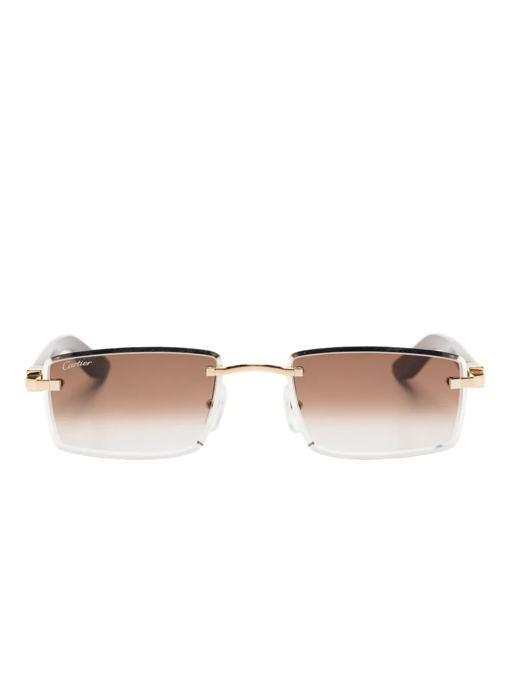 Cartier Eyewear rectangle-frame sunglasses | Gold | Image 1
