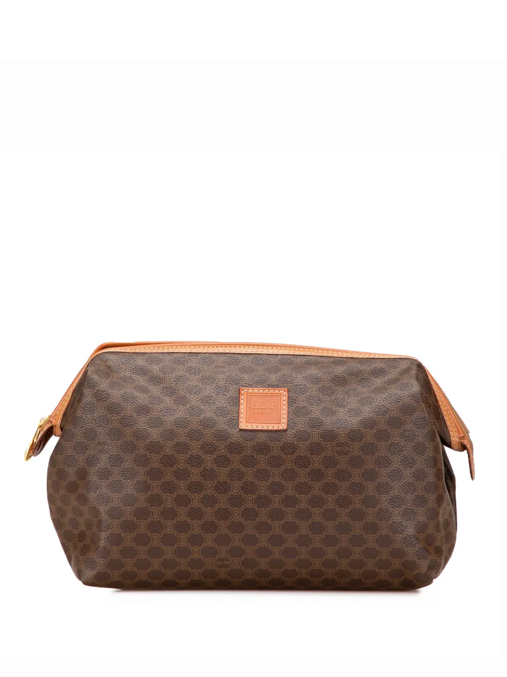 Celine Pre-Owned 2018-2025 Macadam Coated Canvas clutch bag | Brown | Image 1