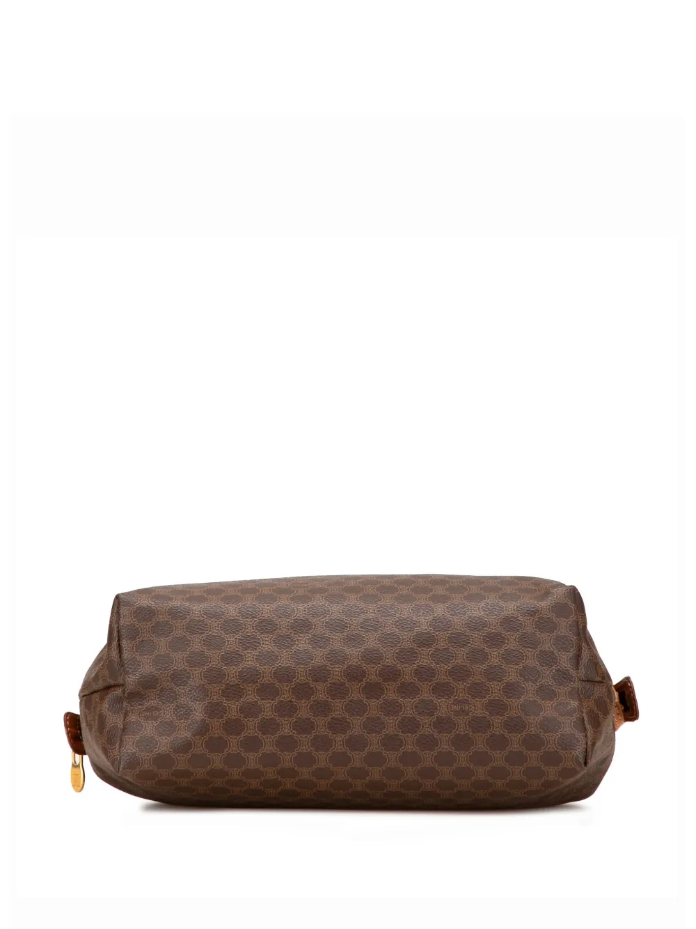 Pre-owned Celine 2018-2025 Macadam Coated Canvas Clutch Bag In Brown