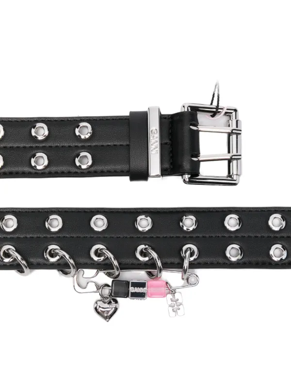 GANNI double-eyelet Belt | Black | FARFETCH display picture 3