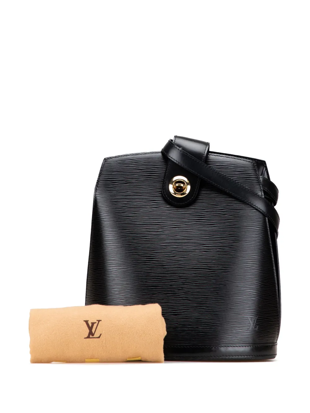 Pre-owned Louis Vuitton 1994 Epi Cluny Shoulder Bag In Black