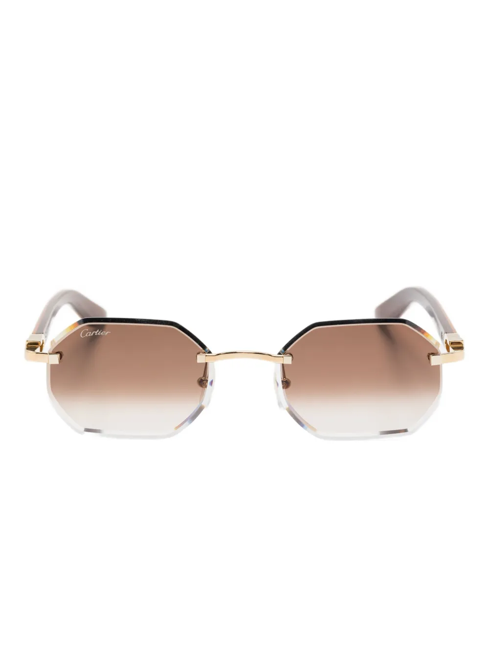 Cartier Eyewear C Décor サングラス - ゴールドトーン