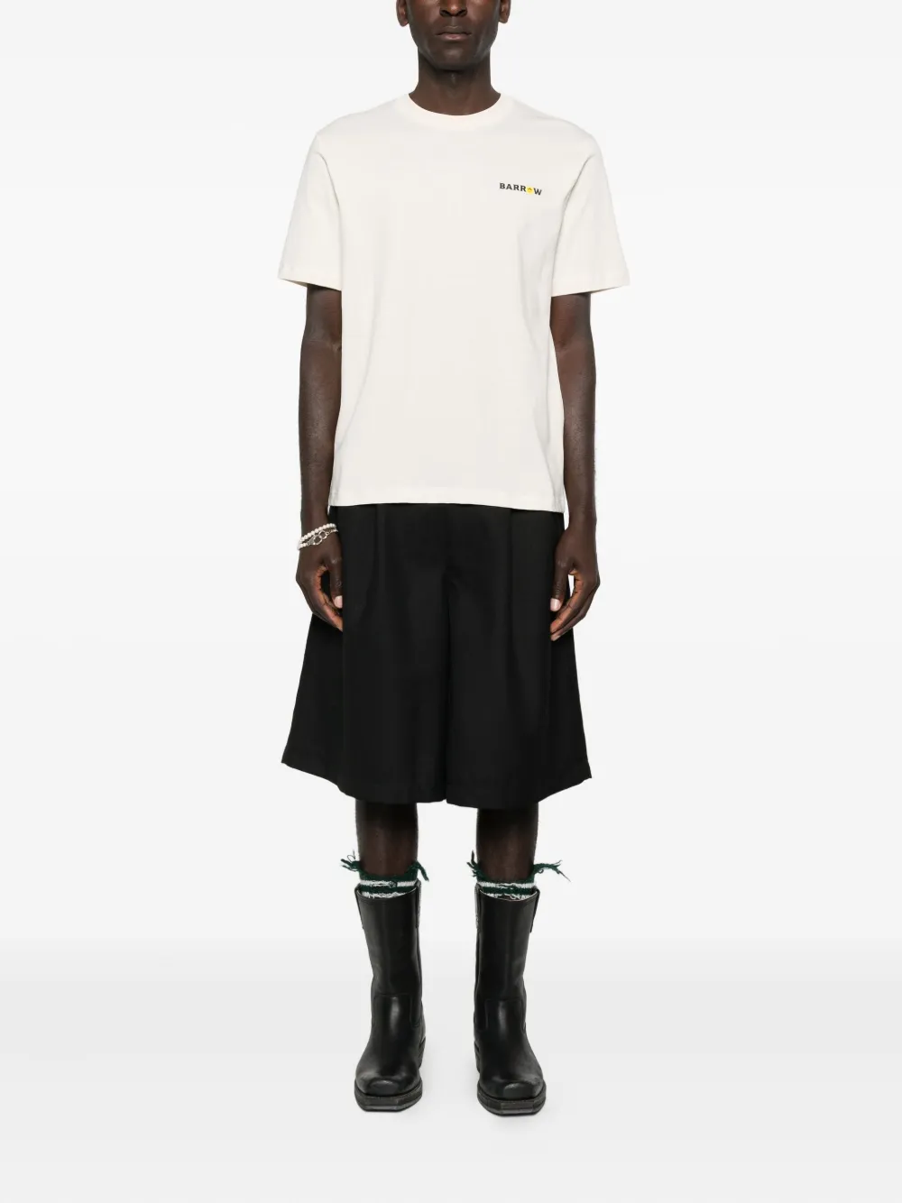 BARROW T-shirt met logoprint Beige