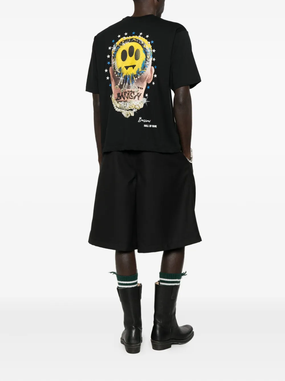 BARROW T-shirt met grafische print - Zwart