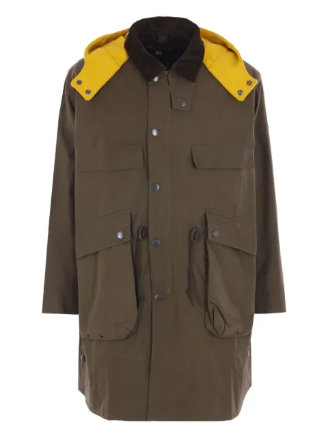 Barbour corduroy-collar cotton coat