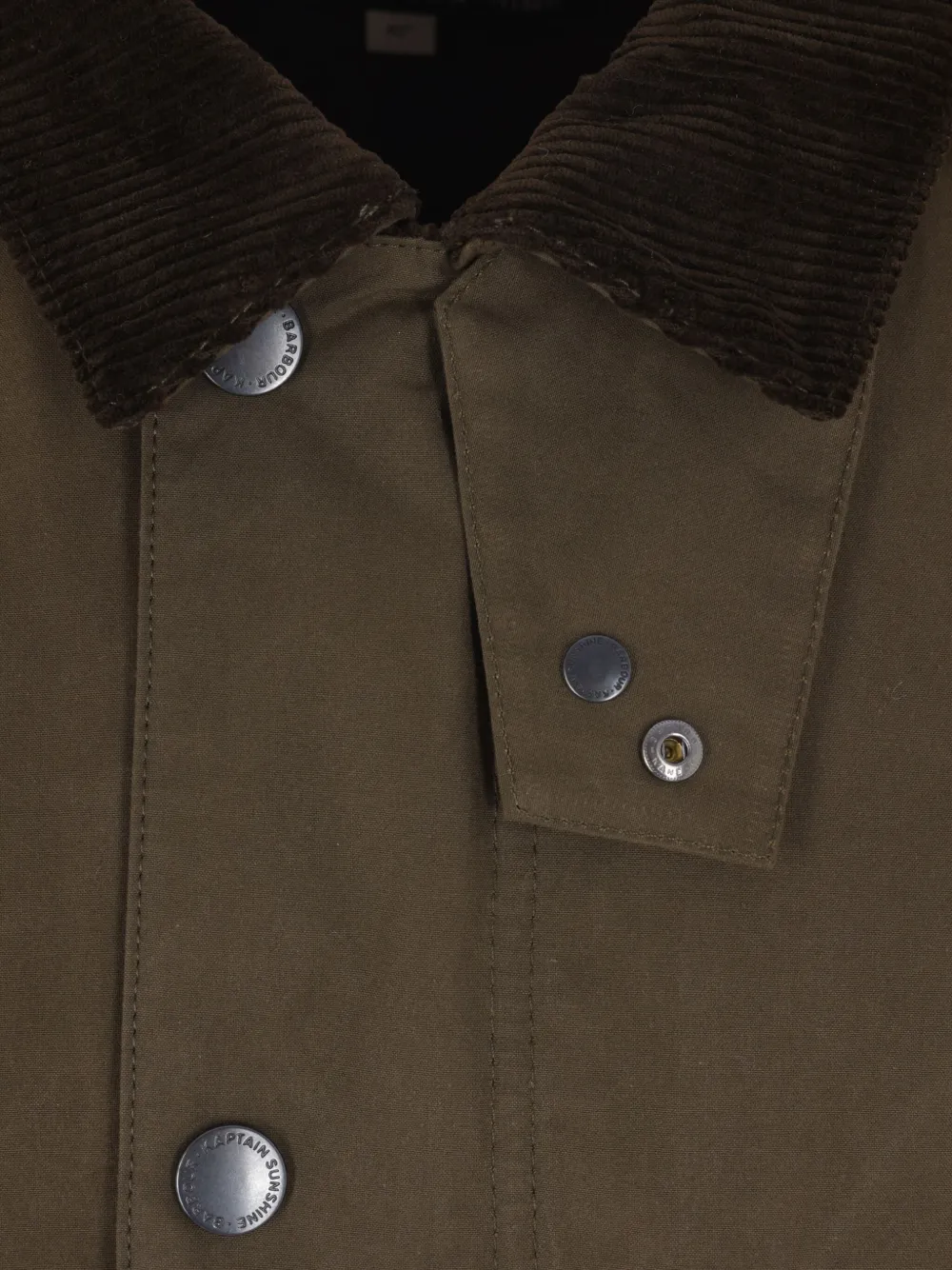 Barbour Katoenen jas met ribfluwelen kraag Bruin