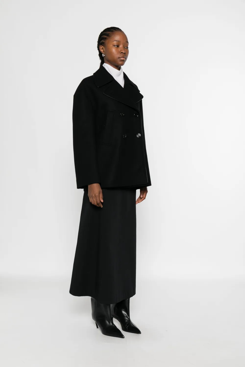 Dondup Double-breasted Jacket In Black