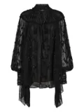 Amen lace embellished blouse - Black