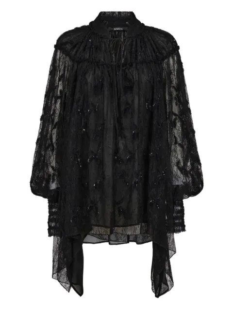 Amen lace embellished blouse 