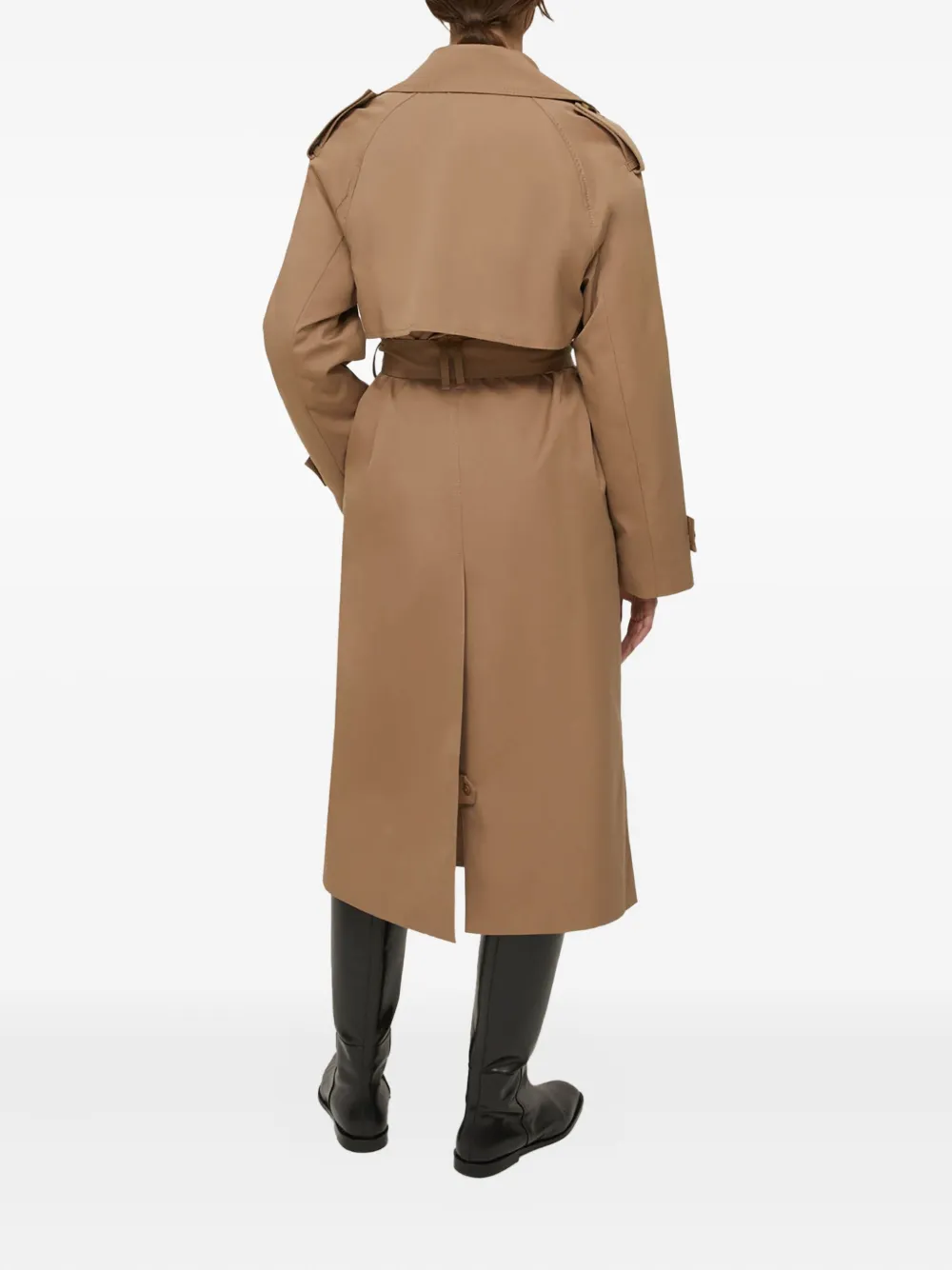 Pennyblack Double-breasted Belted Coat In Brown