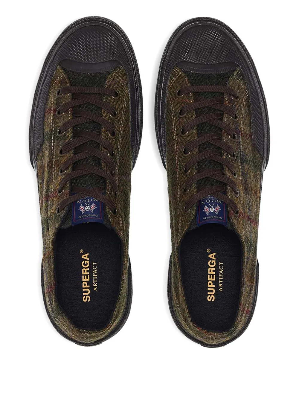 Superga 2432 geruite sneakers Groen