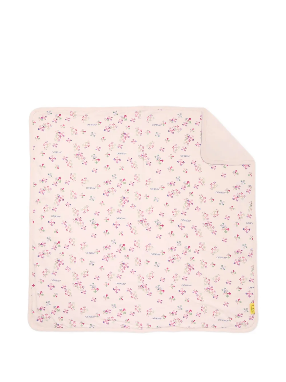 Off-White Kids logo print blanket - Toni neutri