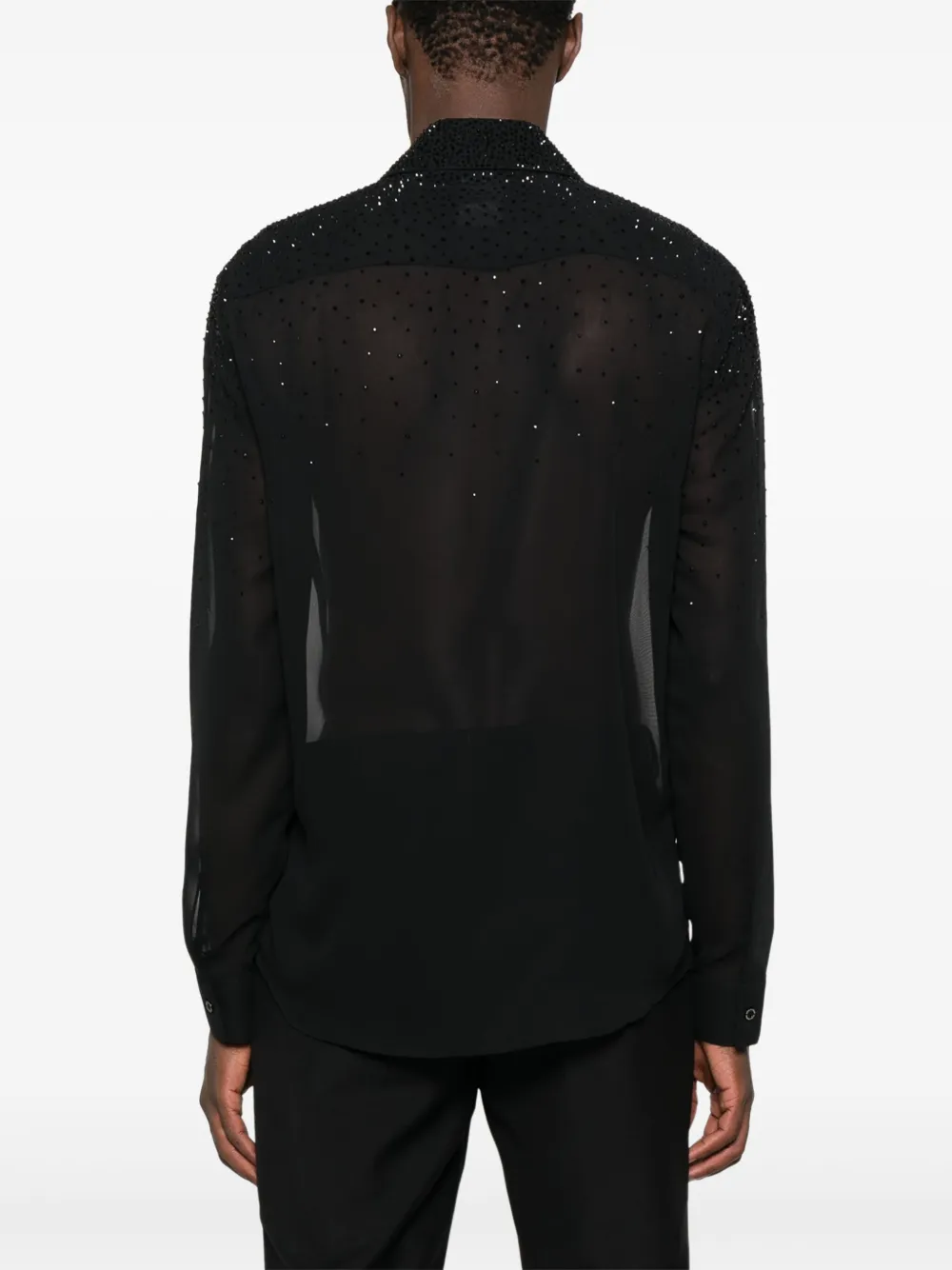 Patrizia Pepe Overhemd verfraaid met stras Zwart