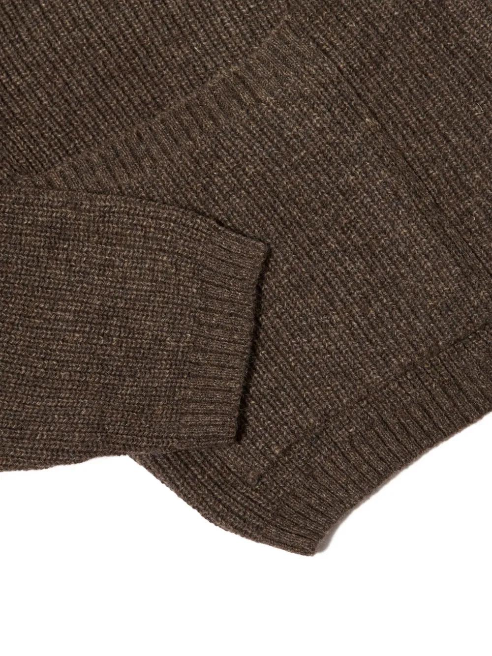 Universal Works Geribbeld vest met rits Bruin