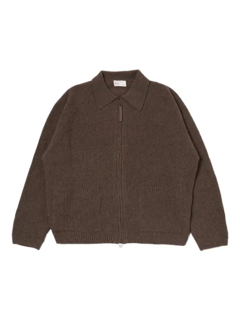 Universal Works zip-front ribbed cardigan  