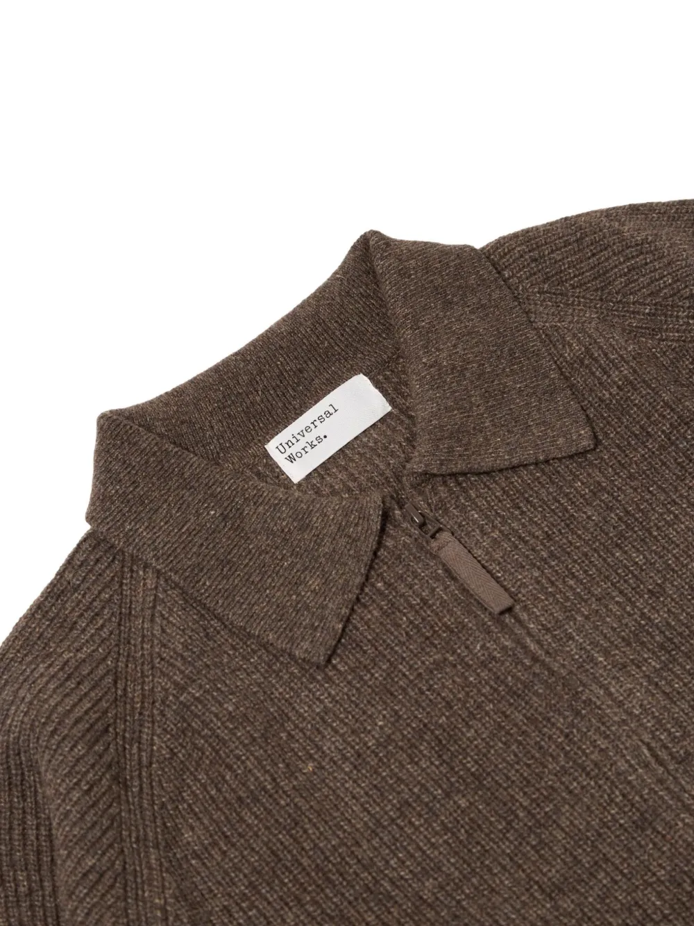Universal Works Geribbeld vest met rits Bruin