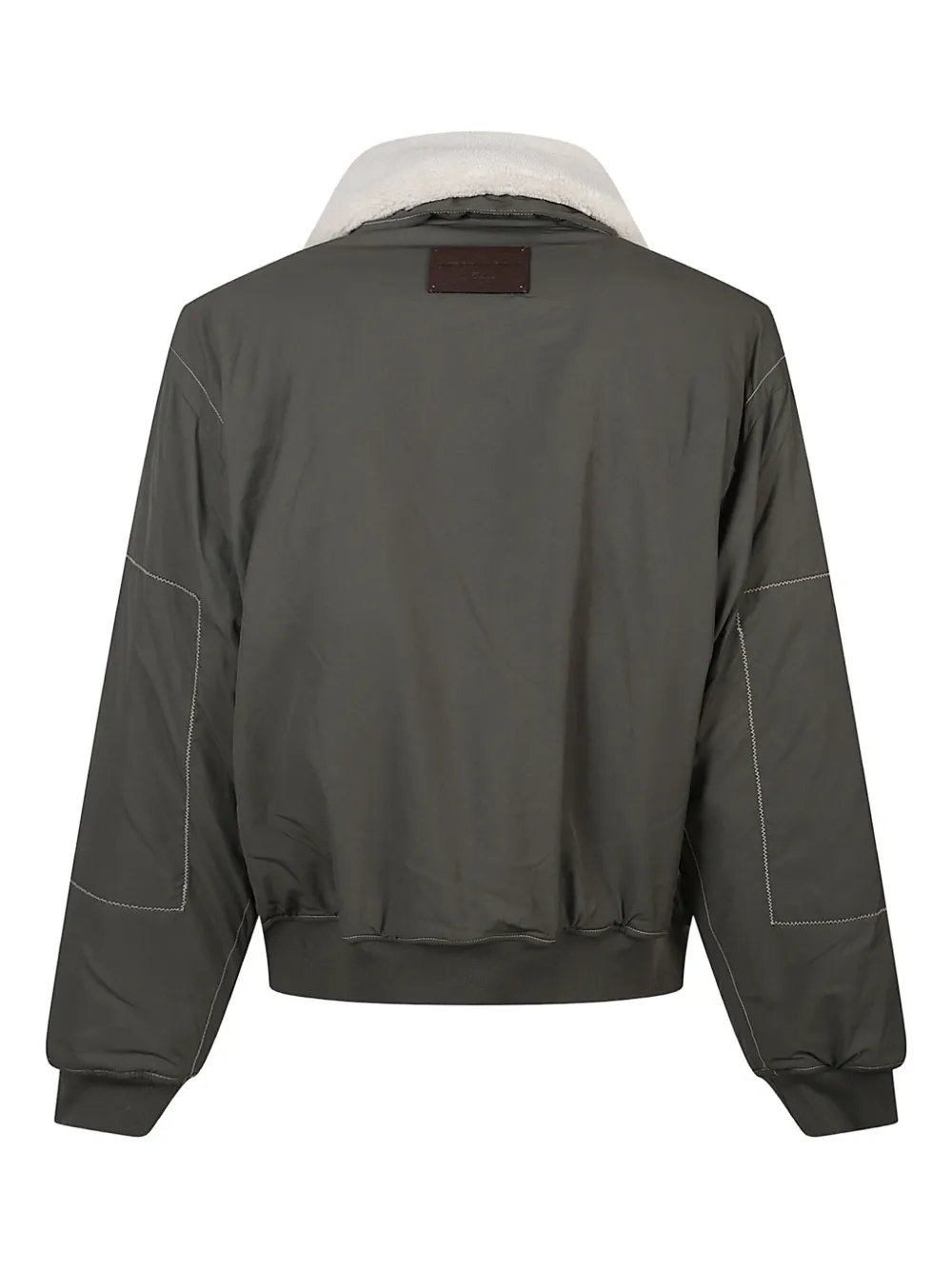 Emporio Armani Sherpa-collar Bomber Jacket In Green