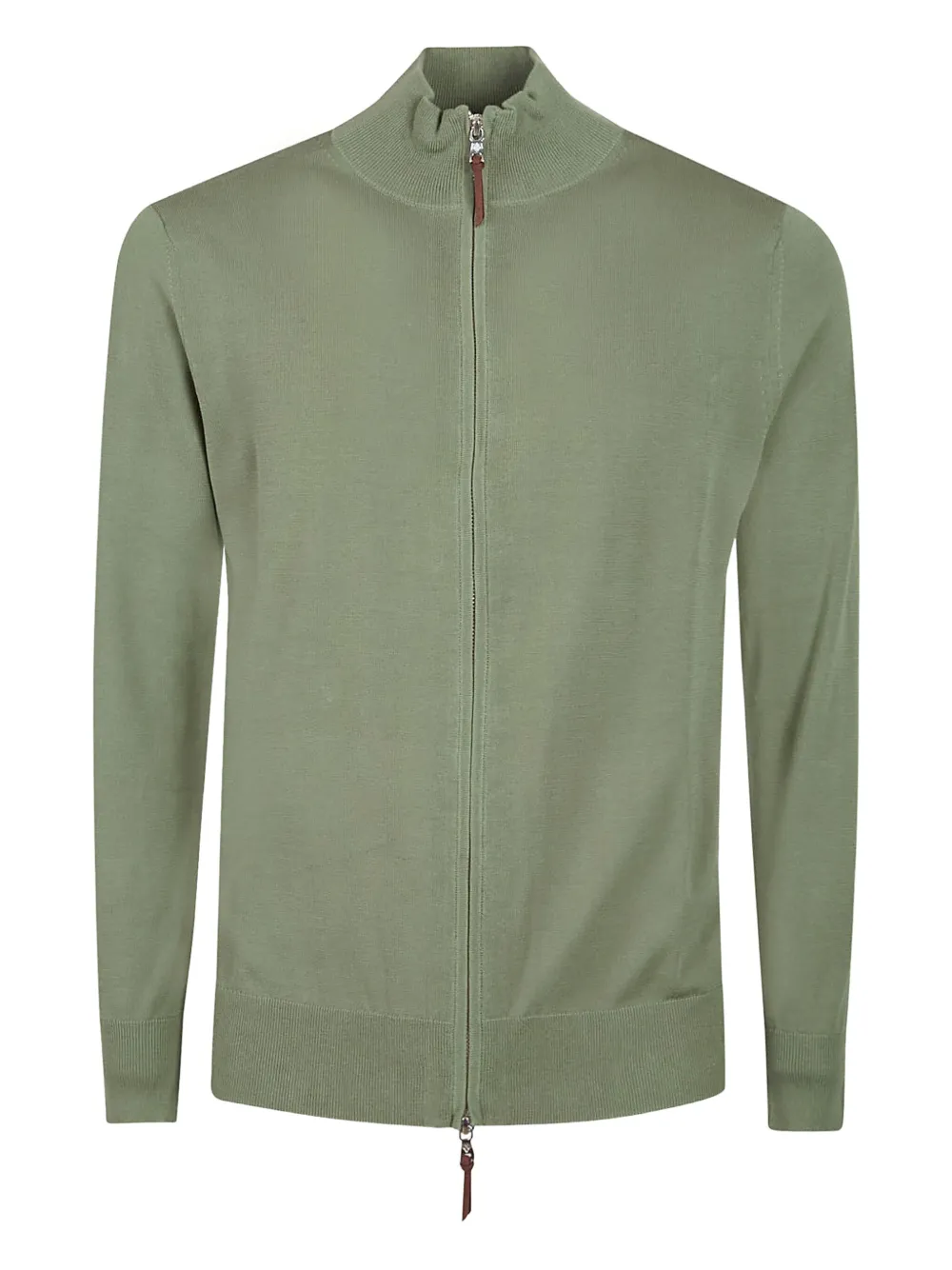 Ballantyne zip-up cardigan | Green | Image 1