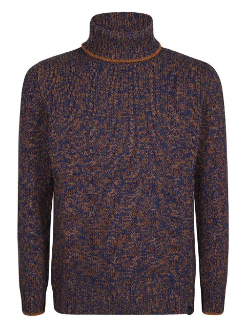 Fay roll-neck speckled wool sweater