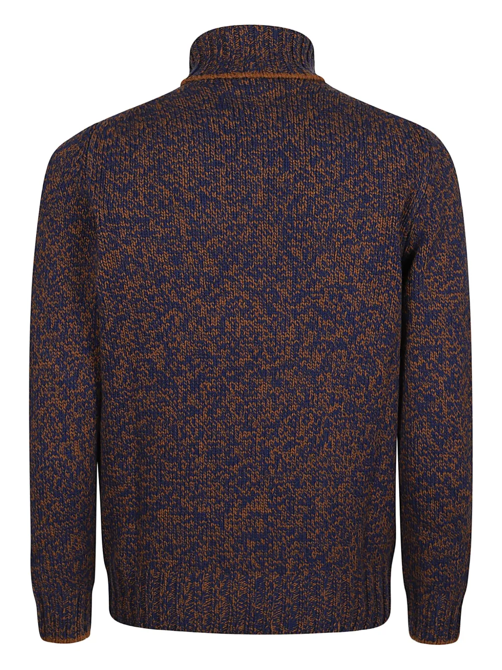 Fay Roll-neck Speckled Wool Sweater In Blue