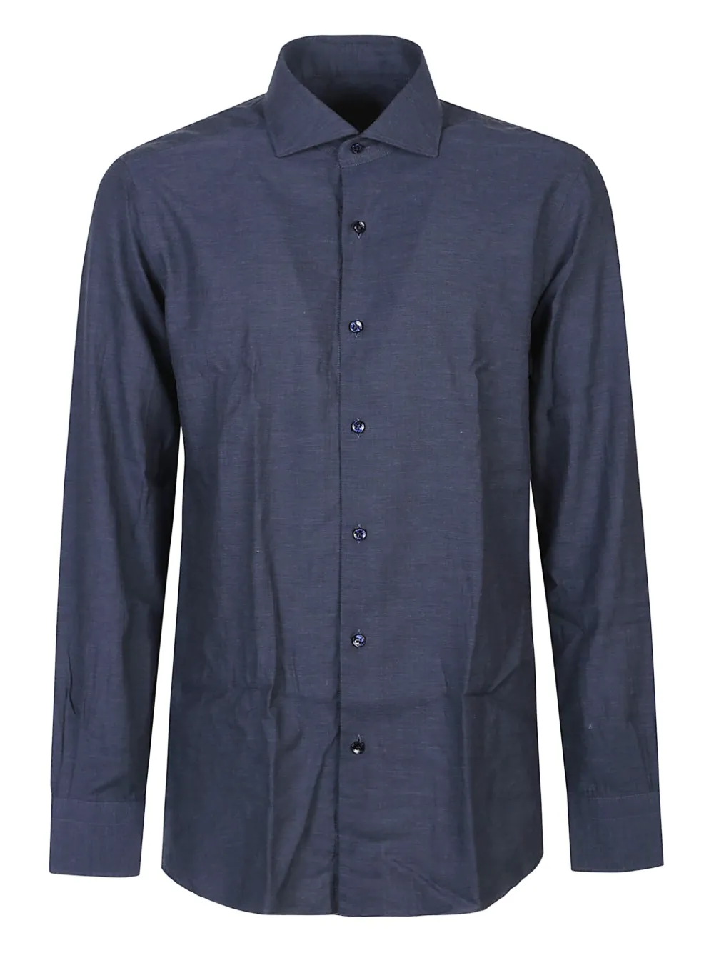 Barba long-sleeve cotton shirt | Blue | Image 1