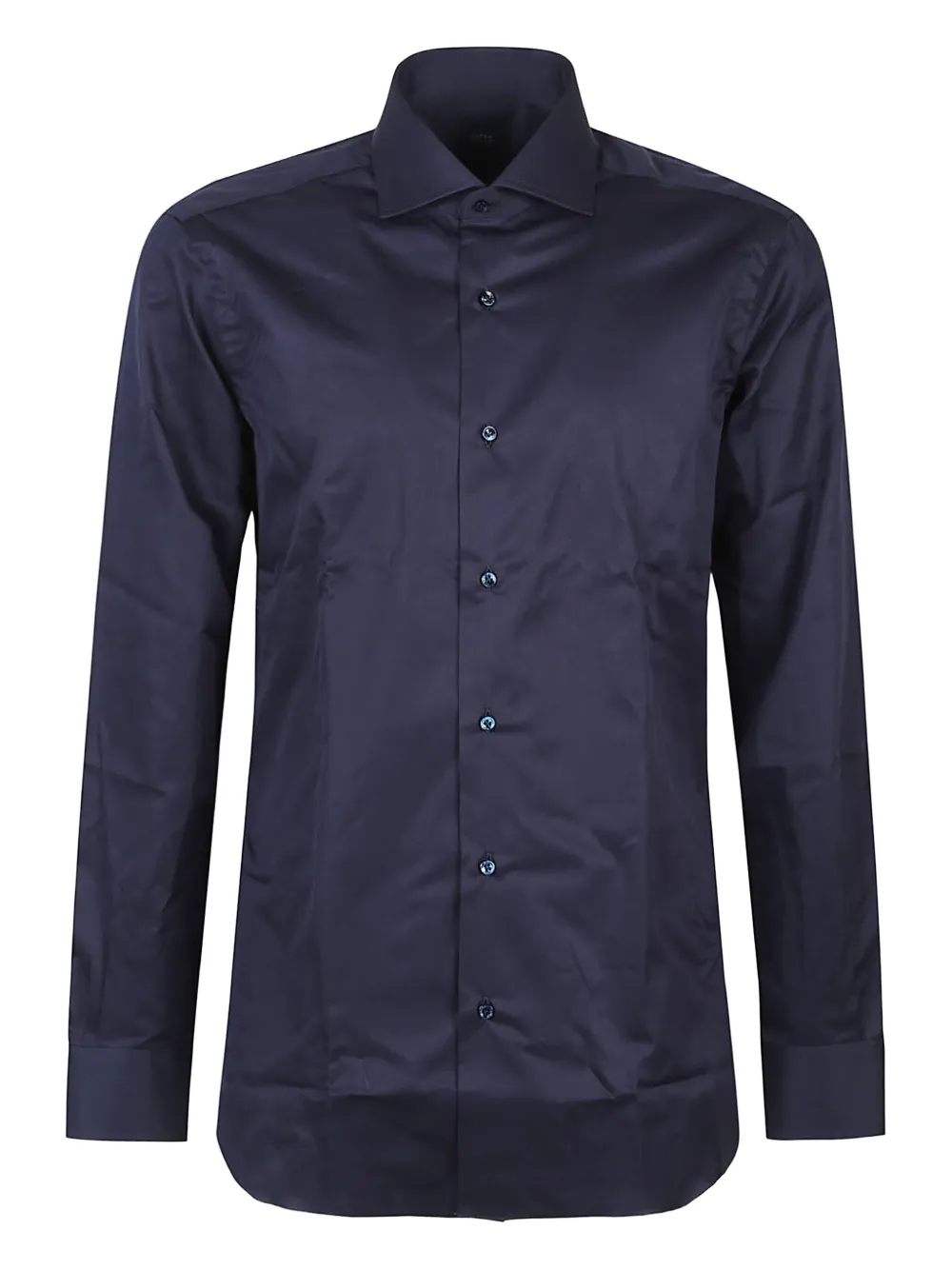 Barba long-sleeved cotton shirt | Blue | Image 1