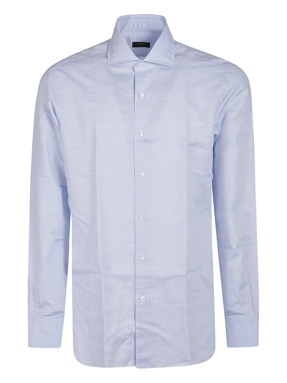 Barba Napoli Textured Cotton Shirt In White