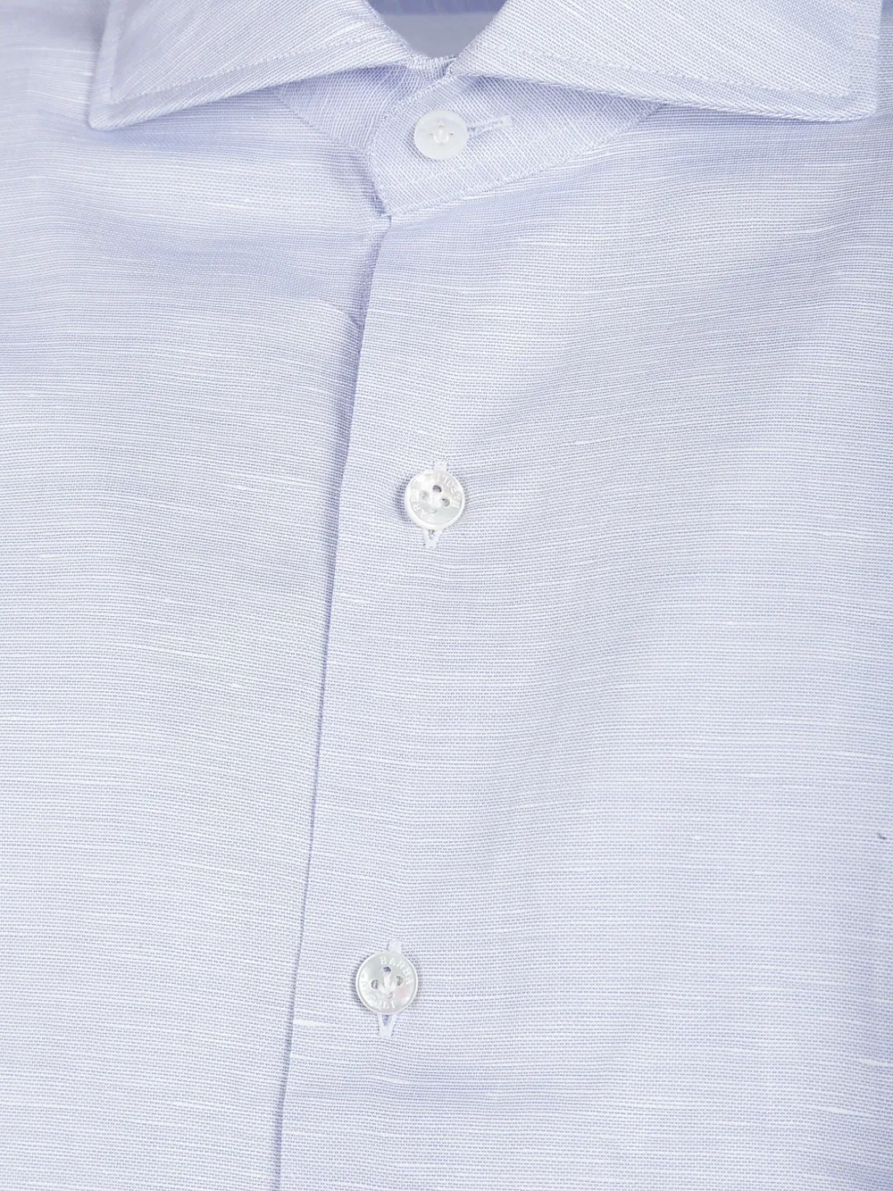 Barba Napoli Textured Cotton Shirt In White