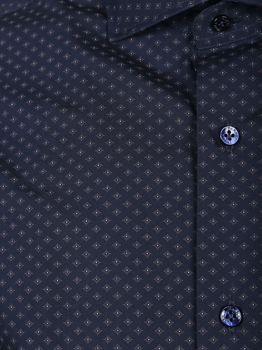 Barba Katoenen overhemd met print Blauw