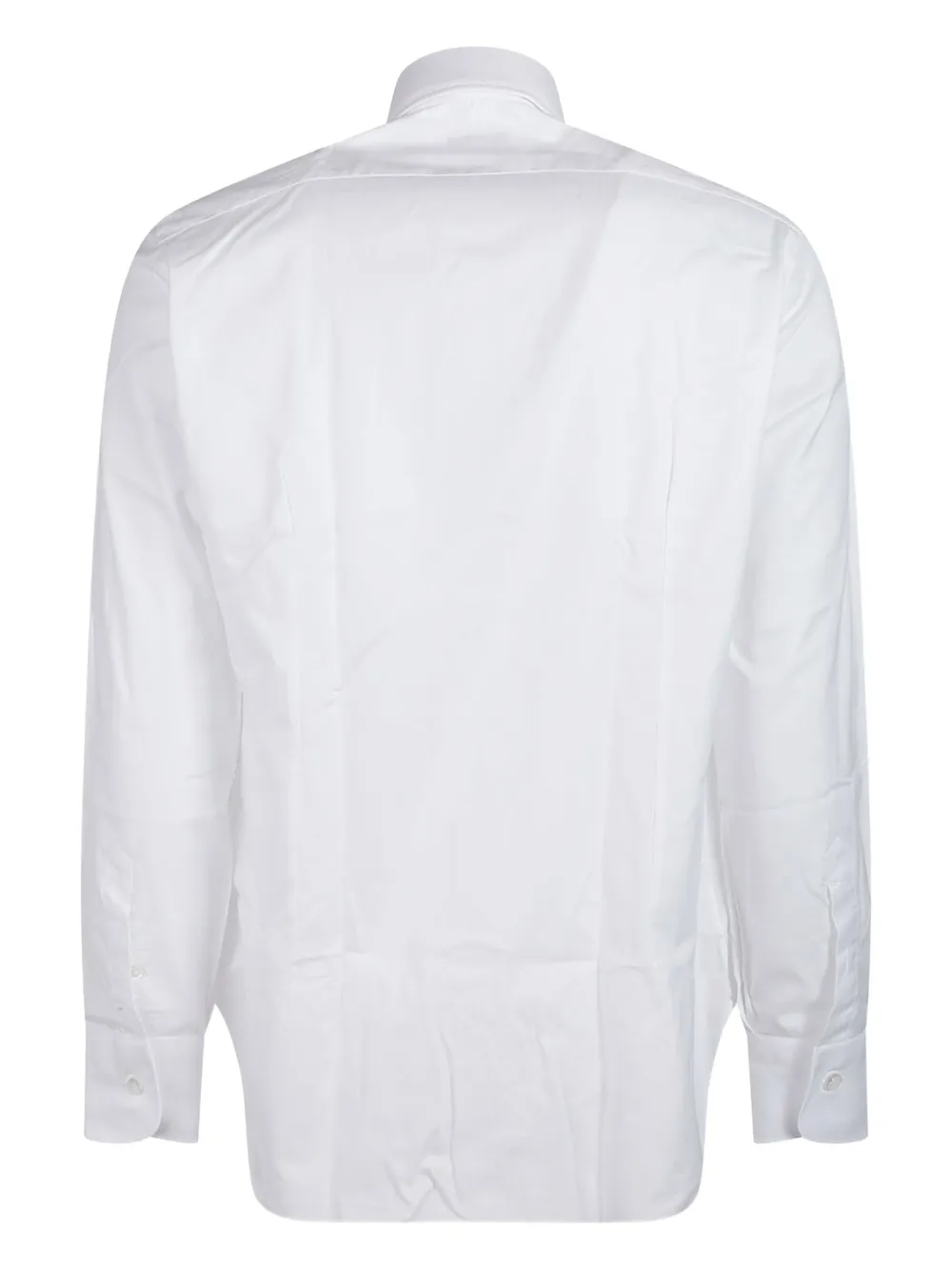 Barba Overhemd met geknoopte cuff - Wit