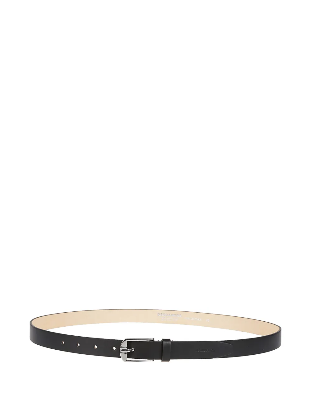 Dsquared2 Leather Rectangle Buckle Belt In Black