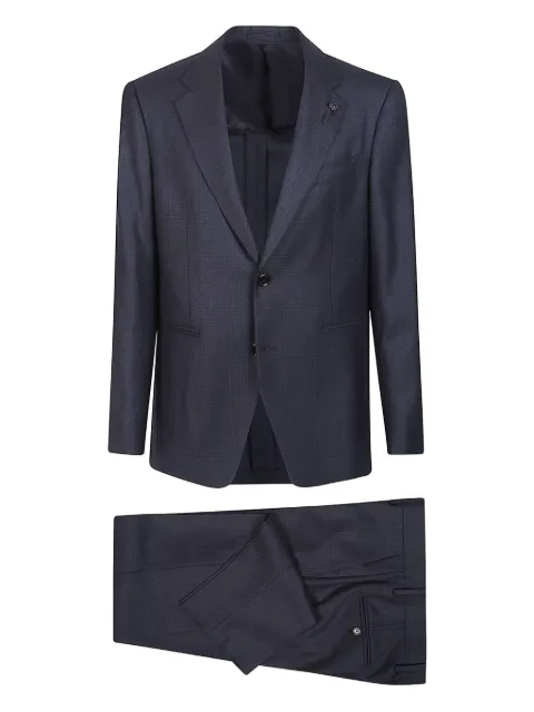 Lardini checked wool suit