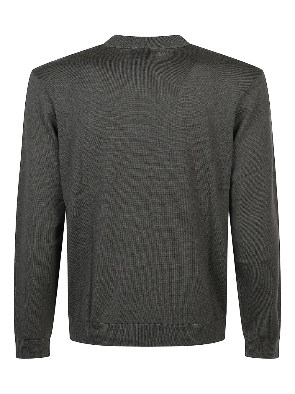 Emporio Armani logo-embroidered wool sweater - Groen
