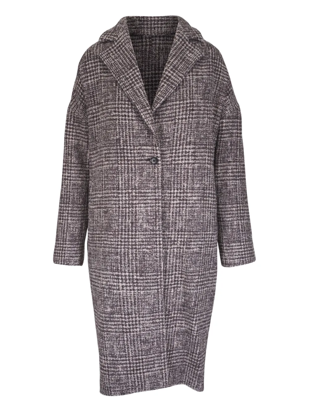 Kiton checked single-breasted coat | Grey | Image 1