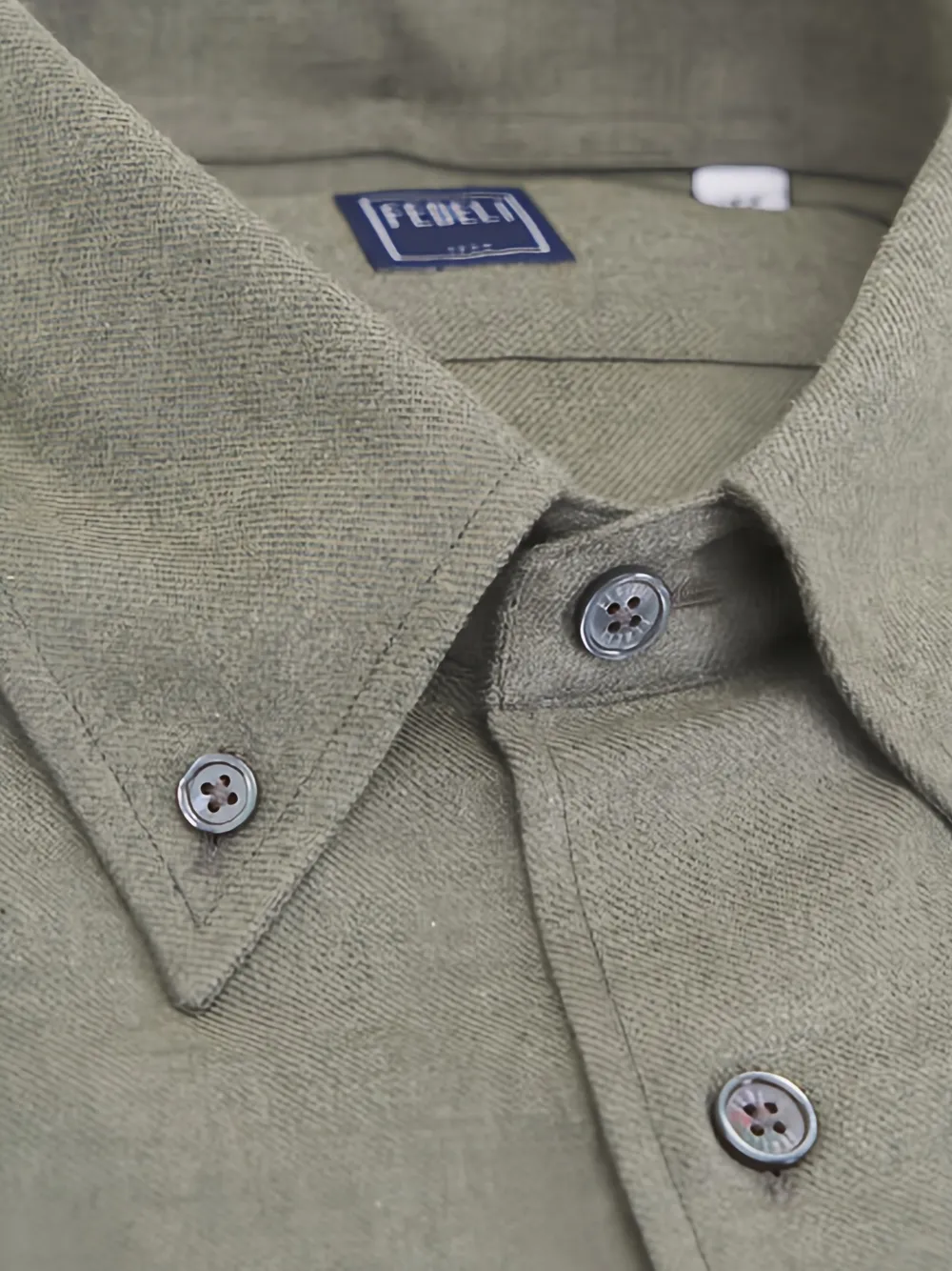 Fedeli button-down collar shirt - Blauw