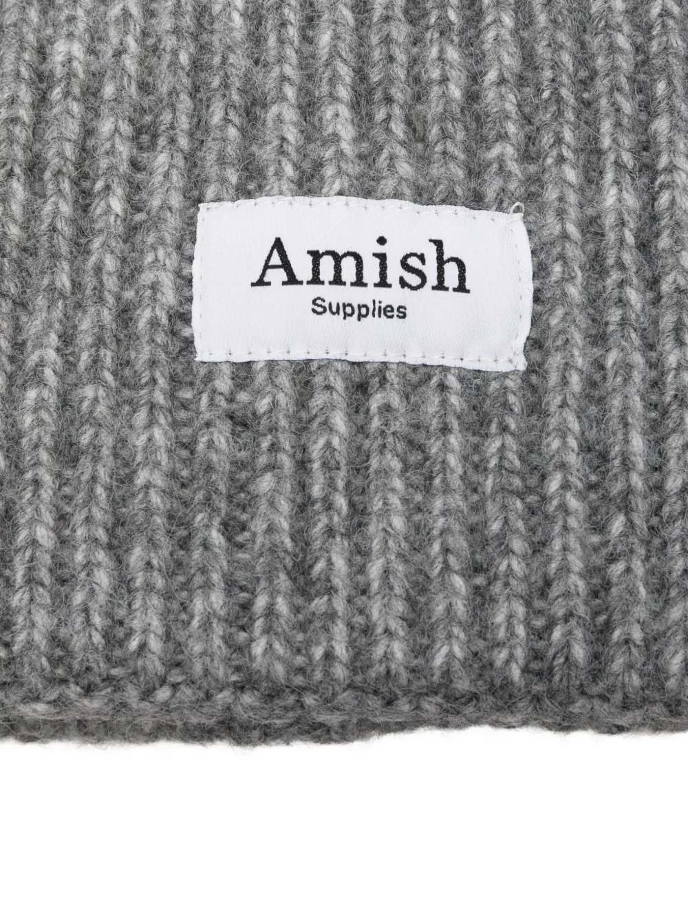 Amish Ribbed Beanie In Gray