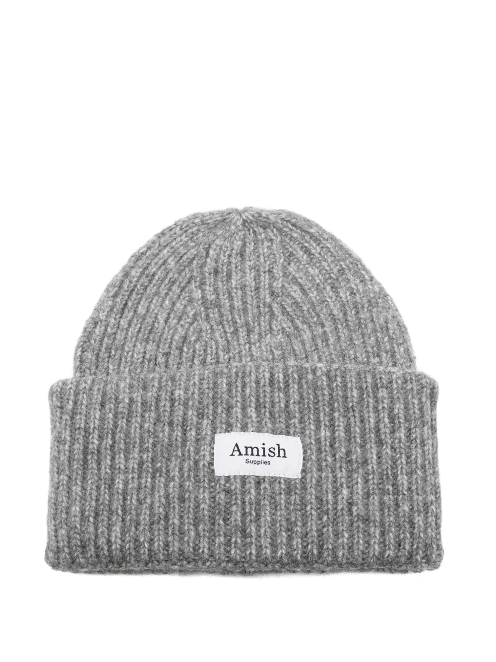 AMISH ribbed beanie | Grey | Image 1