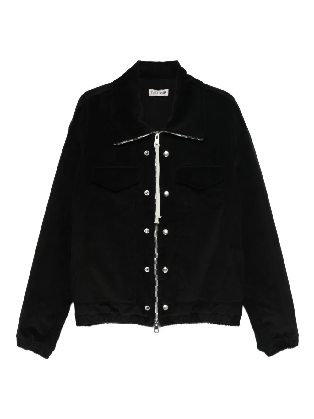 STATE OF ORDER جاكيت بجيب بسحاب | أسود | Image 1