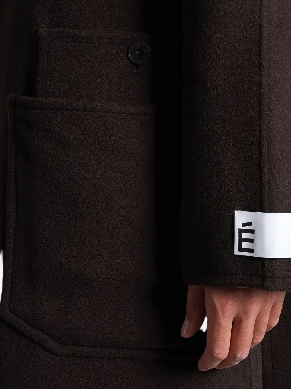 Etudes Studio Belted Single-breasted Coat In Brown