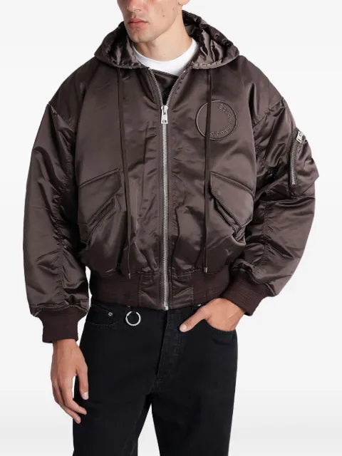 Études Studio logo-appliqué hooded jacket