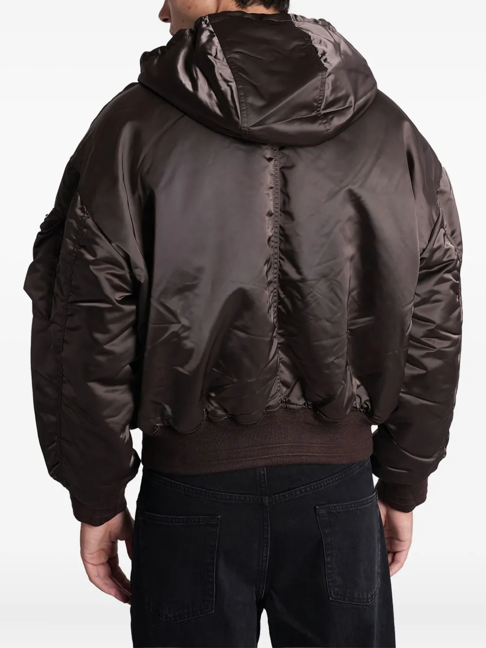 Etudes Studio Logo-patch Hooded Jacket In Brown