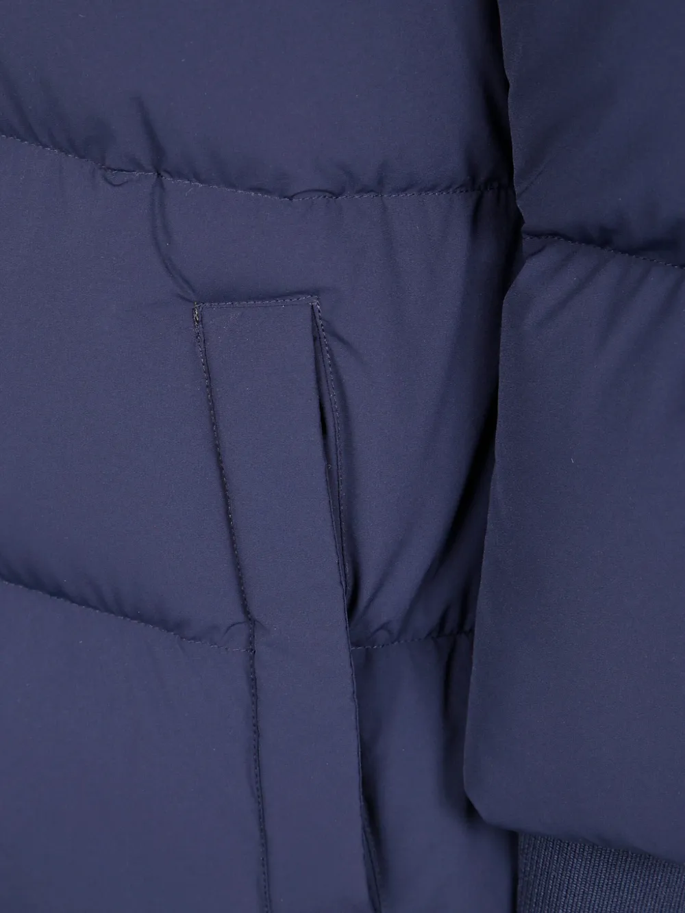Woolrich Cloud Down Jacket In Stretch Nylon With A Matte Finish In Blue
